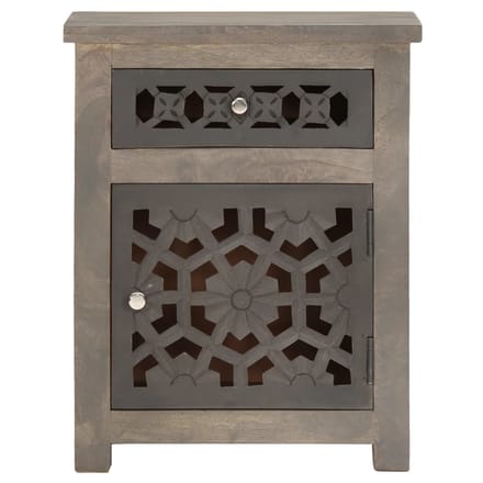 vidaXL - Nachtkastje - 40x30x50 - cm - massief - mangohout