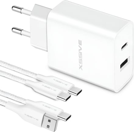 Dual Oplader Set met USB C Kabels 1 Meter - Universeel - Fast en Quick Charge