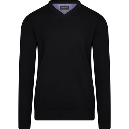 Cappuccino Italia - Heren Trui Pullover Salerno - Zwart - Maat L
