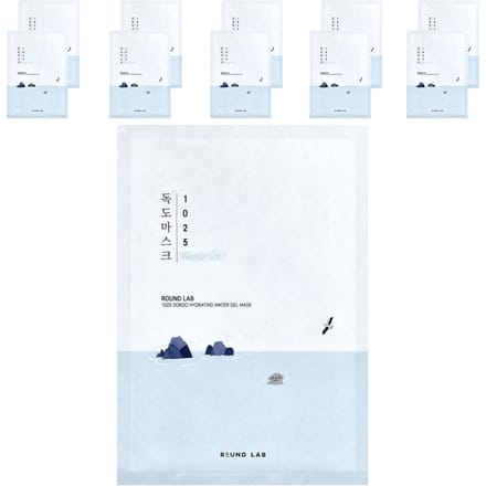 Round Lab, Masque Beauté Gel d'Eau Hydratant 1025 Dokdo, 10 feuilles, 30 ml chacune white