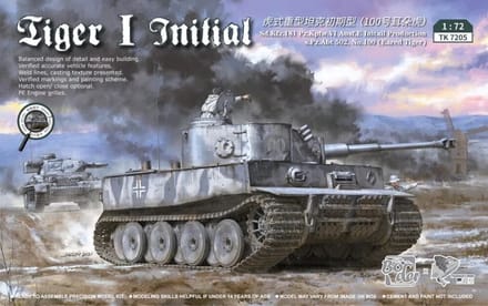 Border Model Modelbouwpakket Militaire voertuigen - TK7205 Tiger I initial Tank Plastic - 1:72 - Modelbouw