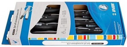 UNIOR - SET SCHROEVENDRAAIERS - SL 4.0 - 5.5 - 6.5 - 8.0 - PH 1 - 2 / 7 PCS