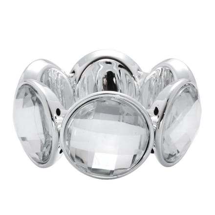 Behave - elastische armband met transparante stenen - chic accent