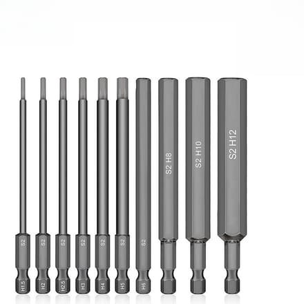 Inbussleutel, boor, elektrische bit voor inbus, schroevendraaier, magnetische steeksleutelset, set, lengte 50MM