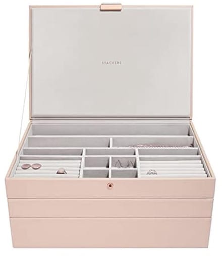 Roze supergrote sieradendoos - set van 3 voor optimale organisatie