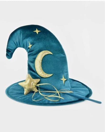 Den Goda Fen hoed en toverstaf fluweel set - verkleedaccessoires.