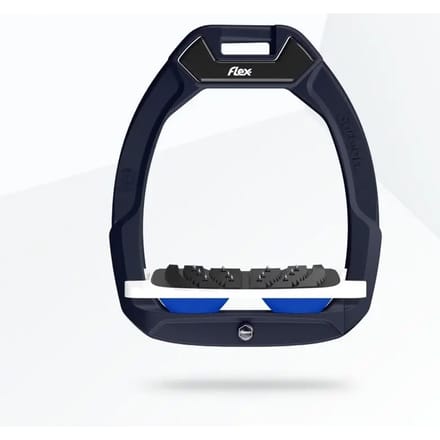 Veiligheidsstijgbeugels Paardrijden Incliné Ultra Grip Bruin/Wit/Blauw Flex-On Safe-On