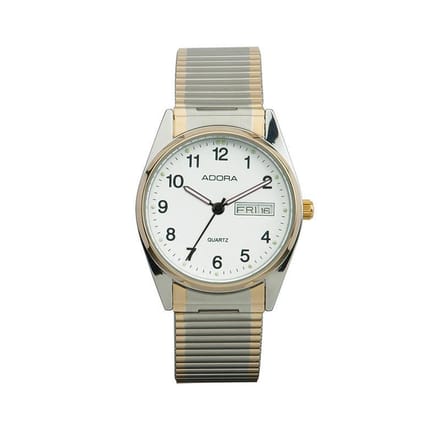 Dameshorloge adora /rekband met datum AB6422