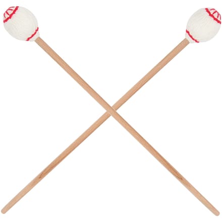 1 Paar Marimba Stokken Draagbaar Esdoorn Handvat Wollen Bol Stokken Percussie SpeelaccessoiresWit white