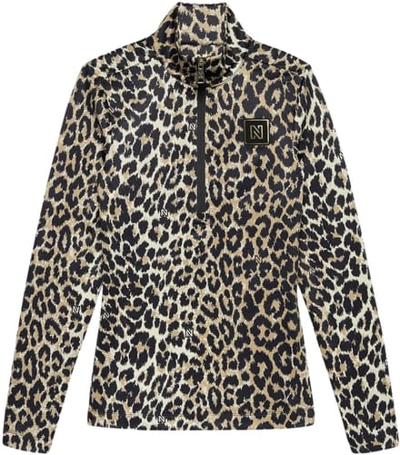 NIKKIE - nantes leopard ski pully - Skipully met rits dames - Beige