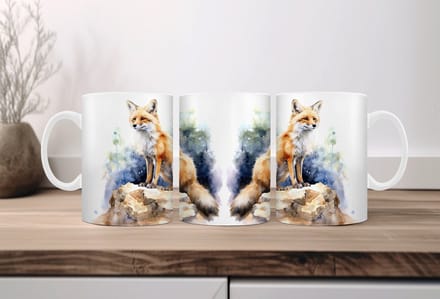 Auqarel koffiemok Vos 2