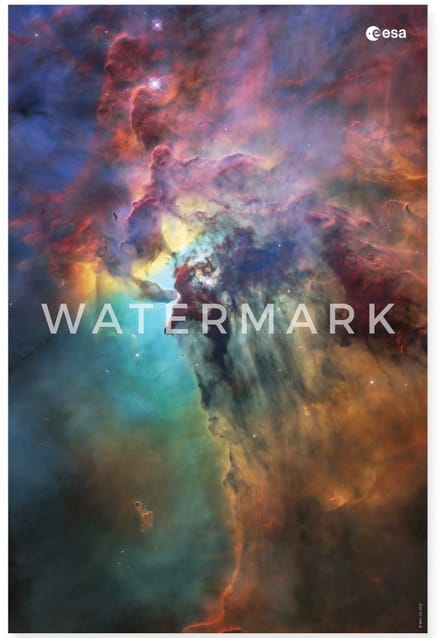 Europees Ruimteagentschap ESA Hubble Lagoon Nebula Beeld Poster 60x90 cm