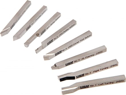 12 x 12 mm - 8 Delige HSS Beitelset