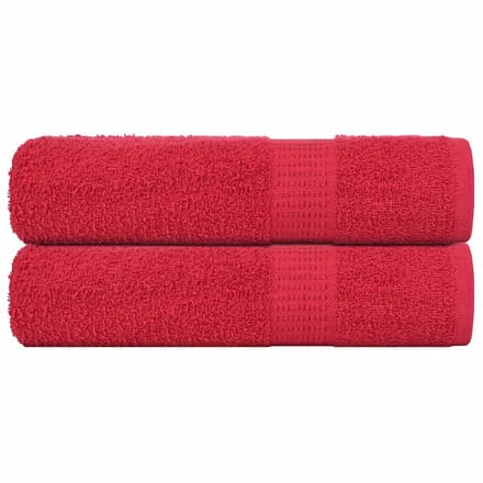 vidaXL - Handdoeken - FROGN - 2 - st - 50x100 - cm - 360 - g/m² - rood