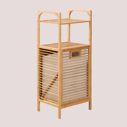 Wasmand met plank - Kleding opberger - Kleding sorteren - Natuurlijk design - 39.5 cm - Natuurlijk