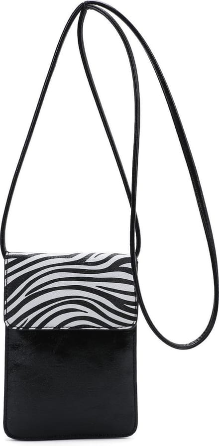 Ines Delaure Dames Telefoon-/Schoudertasje zebra