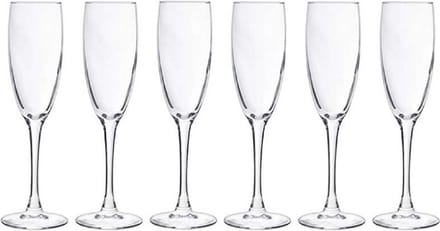 Cosy & Trendy Champagneglazen - 6x stuks - glas - 190 ml - Flutes