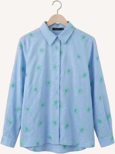 Ydence Blouse Gabia Dames - Jurken - Lichtblauw - Maat XS
