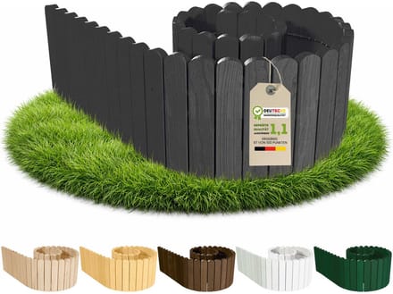 Floranica palissade hout - zonder grondpennen - 200 x 40 cm - antraciet - grenen - ingraven of bekleden