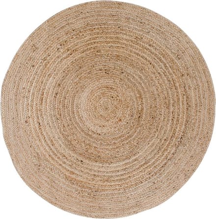 Broom vloerkleed Ø90 cm in jute natuur.