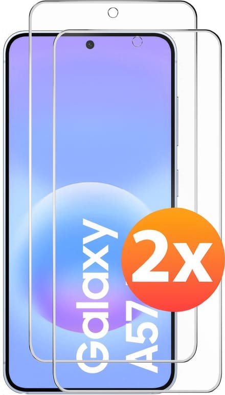 Screenprotector Geschikt voor Samsung A57 Screen protector Tempered Gehard galaxy glas - 2 stuks beschermglas