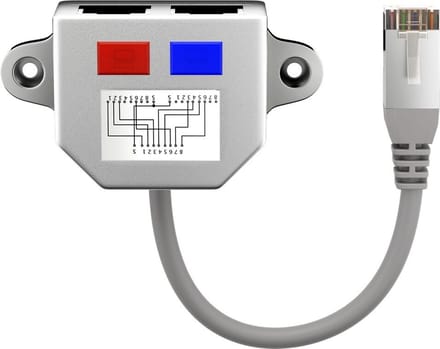 Goobay Kabelsplitter (Y-adapter), Ethernet/ISDN-bedrading, 1x 8-polige naar 2x 4-polige
