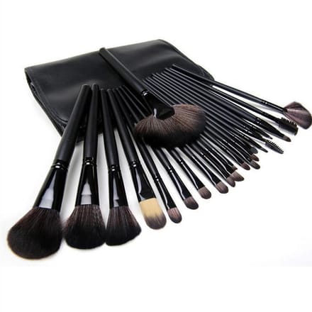 Professionele Make-up Kwasten - Kwastenset - Zwart - 24 stuks