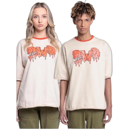 DEF - DWD Drip Logo Unisex Tshirt - XL - Beige