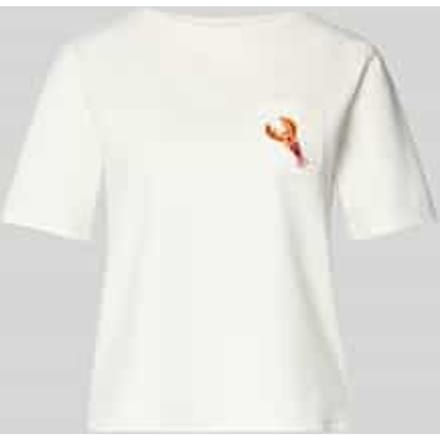 T-shirt met borstzak en motief