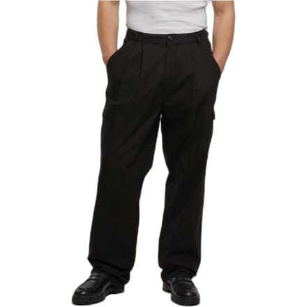 Urban Classics - Wide Pleated Cargobroek - Taille, 32 inch - Zwart