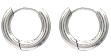 Oorringen - RVS - 12 mm - Zilverkleurig