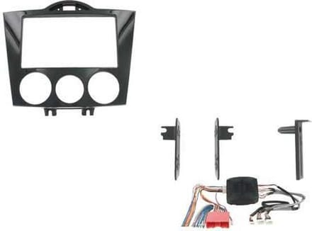 2-DIN FRAME MAZDA RX-8 2004-2008 Piano Zwart + Amp retention