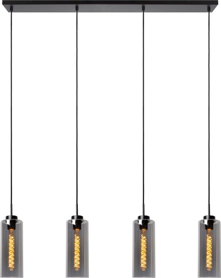 Lucide BRUNO - Hanglamp - 4xE27 - Fumé