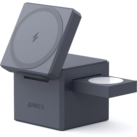 Anker 3-in-1 Cube Oplader - 15W Draadloos Opladen - Compact en Opvouwbaar Ontwerp - Inclusief 30W USB-C Adapter - Zwart