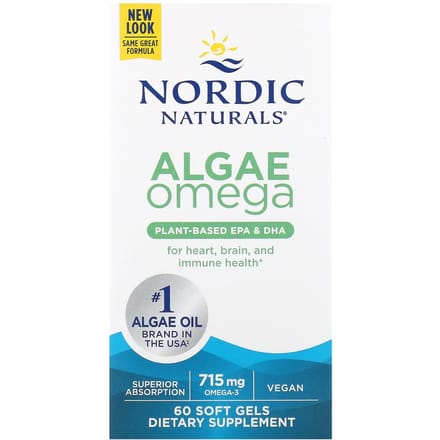 Zeewier Omega, 60 Softgels (357,5 mg per zachte capsule)