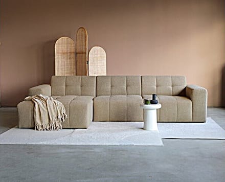 PEPP interiors Hoekbank WAVE met chaise longue links - Now or Never rpes 18