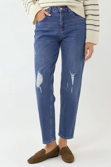 Vernietig Gedetailleerde Slim Fit Jeans