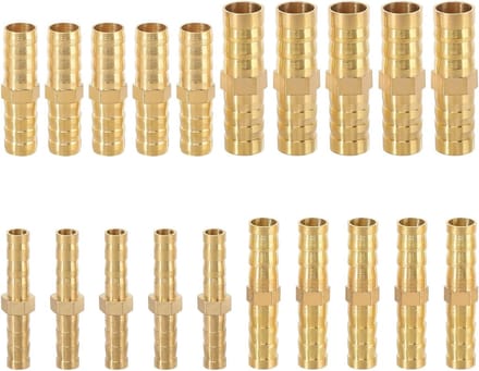 20 slangkoppelingen messing, set 6mm/8mm/10mm/12mm - ShopVlot
