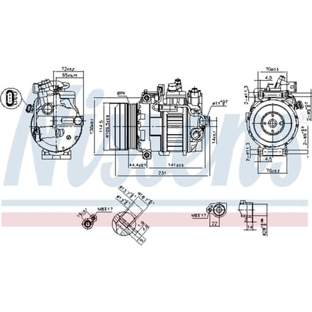 Compressor airconditioning NISSENS 890552