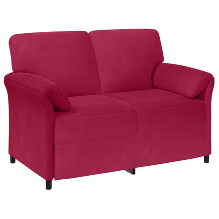 vidaXL - 2-Zits - Sofa - Wijnrood - 138 - x - 83 - x - 95 - cm - Fluweel