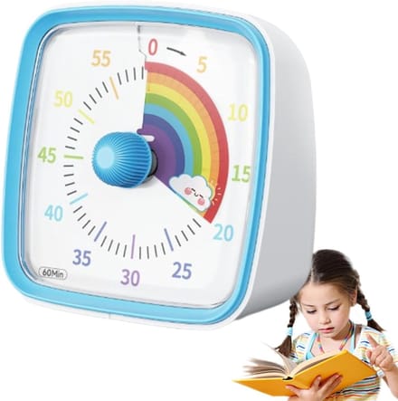 timer voor kinderen - Visuele Timer - Leerklok timer - Mini timer - 60 Minuten Aftellen - Met Nachtlampje