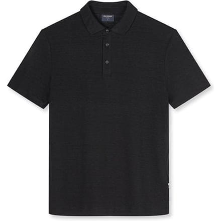 regular fit poloshirt van mix van linnen en elastaan