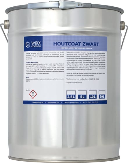 Wixx Houtcoat Zwart - 20L - Zwart