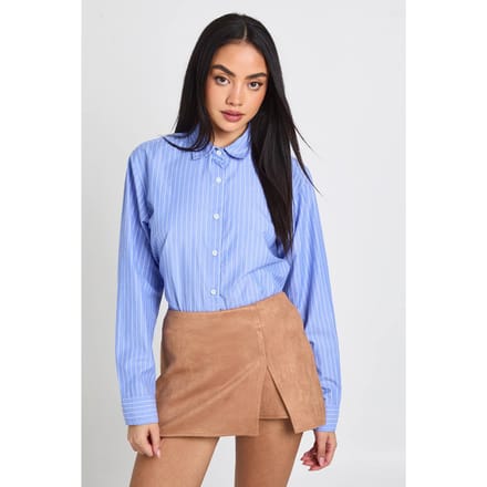 boohoo Dames Faux Suede Mini Skort | Tan | Maat: 8
