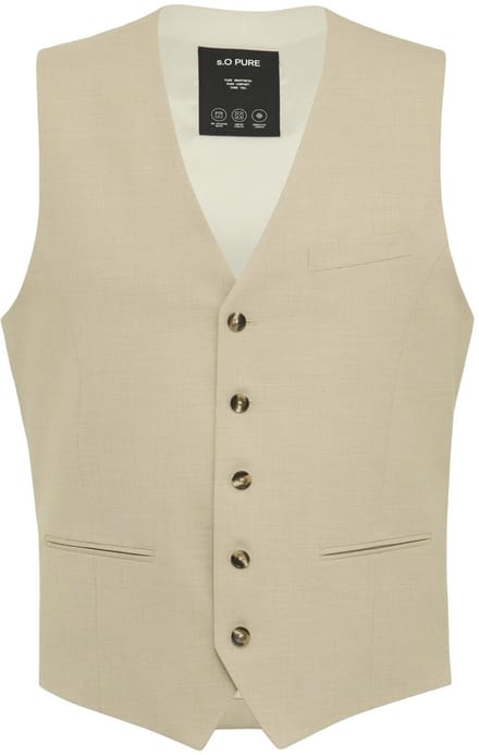 s.Oliver BLACK LABEL - Vest - Maat 46 - Mannen - Bruin - voering