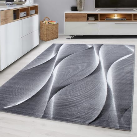 Muratap Parma design vloerkleed zwart / grijs laagpolig- 80x150 cm