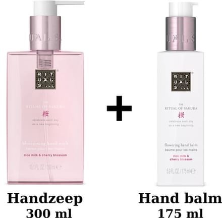 Sakura - Hand Wash Set - Handzeep 300 ml + Hand Balm 175 ml - Kitchen Hand Balm 175 ml + Hand Wash 300 ml