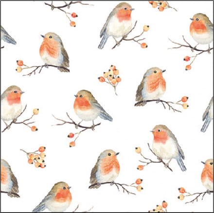 Ambiente Servetten Robin Family 25x25cm