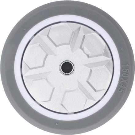 6 Inch Massief Zwenkwiel TPR Rubber Slijtvast Stil Wiel voor Karren Dienstkarren Handkarren