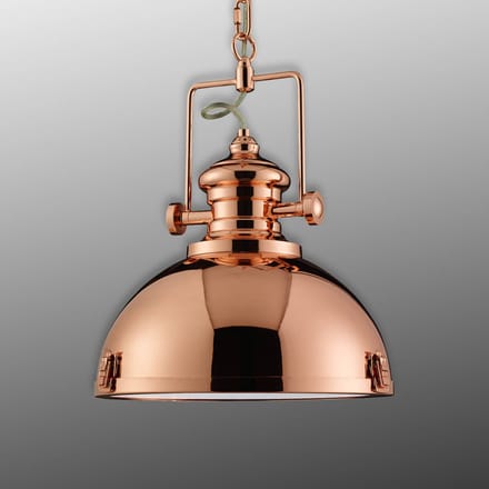 Searchlight Hanglamp metaal, industrieel ontwerp, koperkleurig